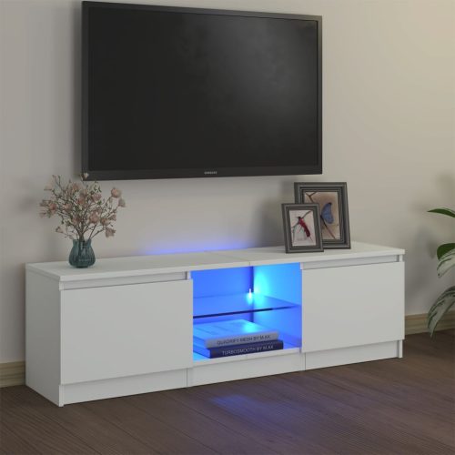 vidaXL fehér TV-szekrény LED lámpákkal 120 x 30 x 35,5 cm