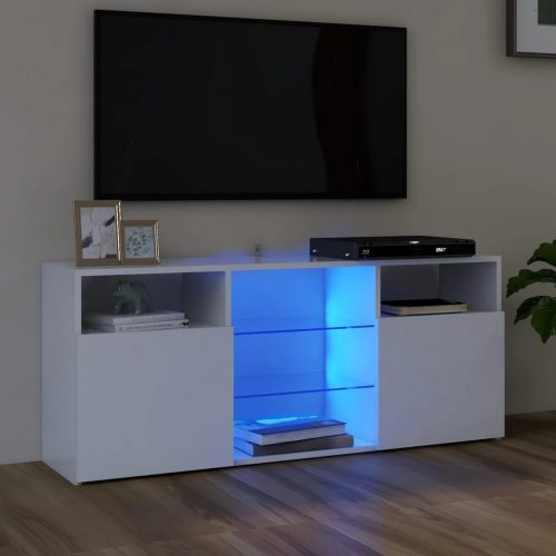 vidaXL fehér TV-szekrény LED lámpákkal 120 x 30 x 50 cm