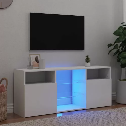 vidaXL fehér TV-szekrény LED lámpákkal 120 x 30 x 50 cm