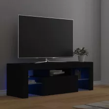   vidaXL fekete TV-szekrény LED-világítással 120 x 35 x 40 cm