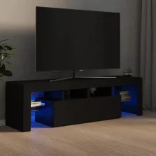   vidaXL fekete TV-szekrény LED-világítással 140 x 36,5 x 40 cm