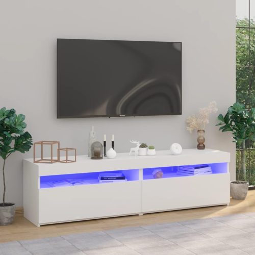 vidaXL 2 db fehér TV-szekrény LED-világítással 75 x 35 x 40 cm