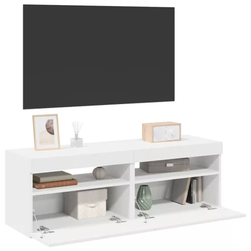 vidaXL 2 db fehér TV-szekrény LED-lámpákkal 60 x 35 x 40 cm