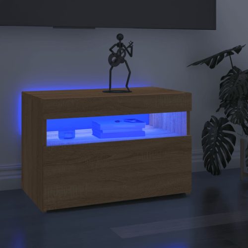 vidaXL sonoma-tölgy színű TV-szekrény LED-lámpákkal 60 x 35 x 40 cm