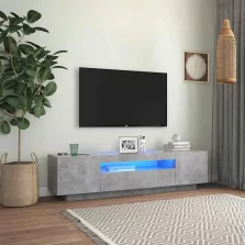   vidaXL betonszürke TV-szekrény LED-lámpákkal 160 x 35 x 40 cm