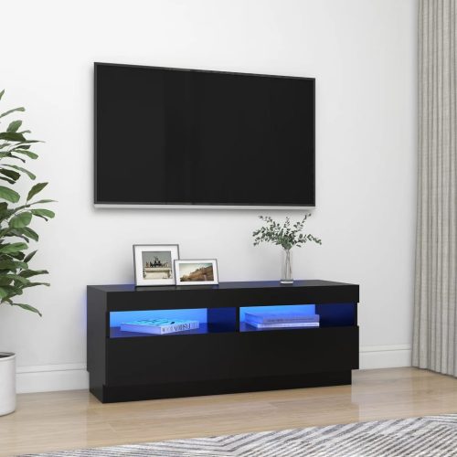 vidaXL fekete TV-szekrény LED-lámpákkal 100 x 35 x 40 cm