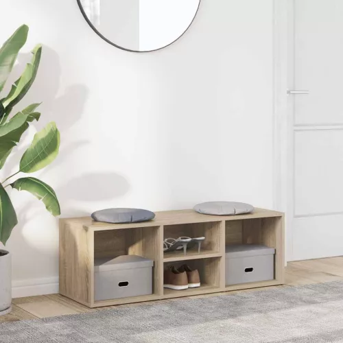 vidaXL sonoma tölgy színű szerelt fa cipőtároló pad 105 x 35 x 35 cm