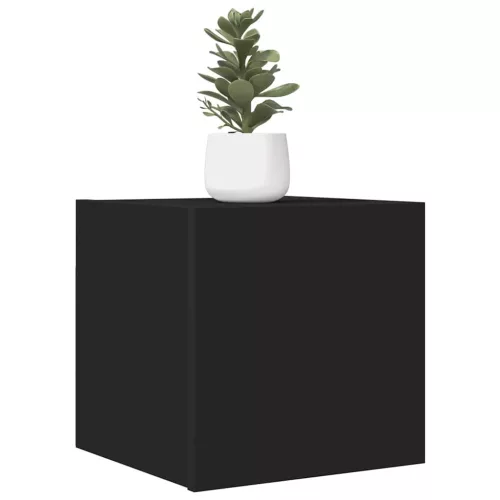 vidaXL 2 db fekete falra szerelhető TV-szekrény 30,5 x 30 x 30 cm