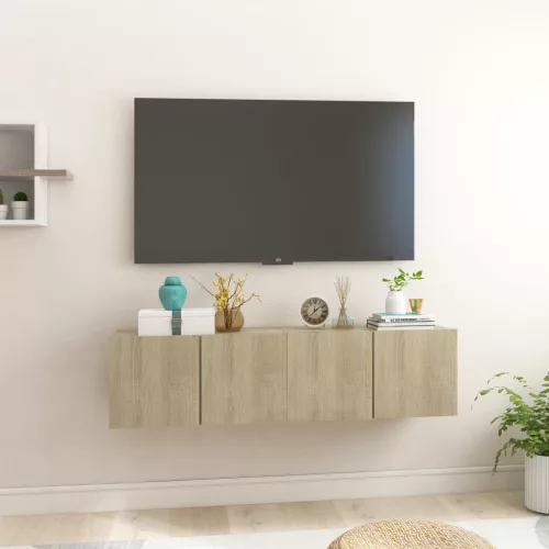 vidaXL 2 db sonoma tölgy függő TV-szekrény 60 x 30 x 30 cm