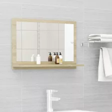   vidaXL sonoma tölgy színű szerelt fa fürdőszobai tükör 60x10,5x37 cm