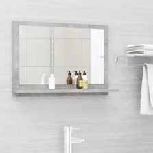   vidaXL betonszürke forgácslap fürdőszobai tükör 60 x 10,5 x 37 cm