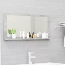   vidaXL betonszürke szerelt fa fürdőszobai tükör 80 x 10,5 x 37 cm