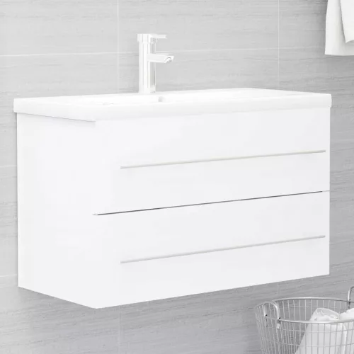 vidaXL fehér szerelt fa mosdószekrény 80 x 38,5 x 48 cm