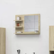   vidaXL sonoma tölgy színű szerelt fa fürdőszobai tükör 60x10,5x45 cm