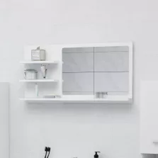  vidaXL fehér szerelt fa fürdőszobai tükör 90 x 10,5 x 45 cm
