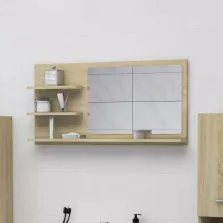   vidaXL sonoma tölgy színű szerelt fa fürdőszobai tükör 90x10,5x45 cm