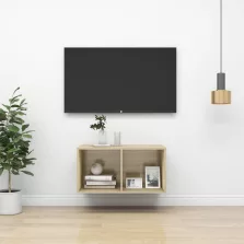   vidaXL sonoma tölgy színű szerelt fa fali TV-szekrény 37 x 37 x 72 cm