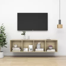   vidaXL sonoma tölgy színű szerelt fa fali TV-szekrény 37x37x142,5 cm