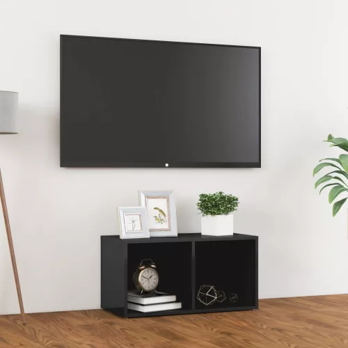 vidaXL magasfényű szürke szerelt fa TV-szekrény 72 x 35 x 36,5 cm