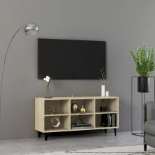   vidaXL sonoma tölgy színű TV-szekrény fémlábakkal 103,5 x 30 x 50 cm