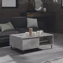   vidaXL betonszürke szerelt fa dohányzóasztal 90 x 60 x 35 cm