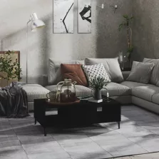 vidaXL fekete szerelt fa dohányzóasztal 103,5 x 60 x 35 cm