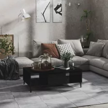   vidaXL magasfényű fekete szerelt fa dohányzóasztal 103,5 x 60 x 35 cm