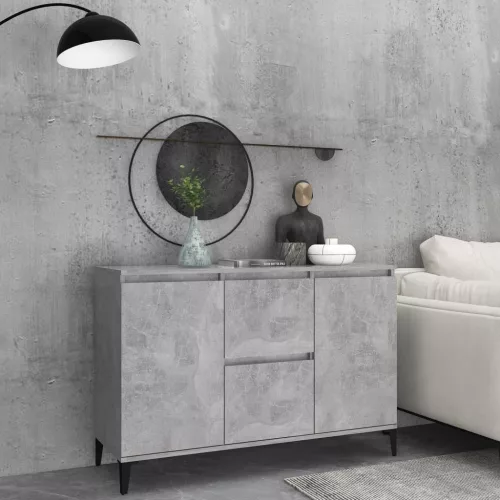 vidaXL betonszürke szerelt fa tálalószekrény 104 x 35 x 70 cm