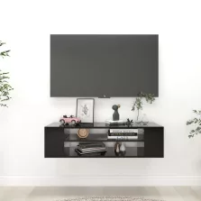  vidaXL fekete szerelt fa függő TV-szekrény 100 x 30 x 26,5 cm