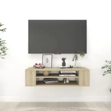   vidaXL sonoma tölgy színű szerelt fa függő TV-szekrény 100x30x26,5 cm