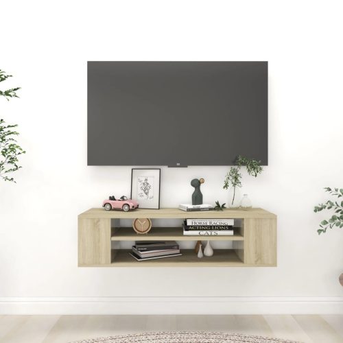 vidaXL sonoma tölgy színű szerelt fa függő TV-szekrény 100x30x26,5 cm