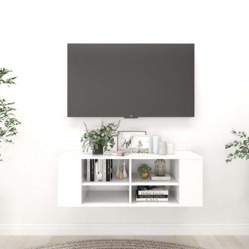 vidaXL fehér falra szerelhető forgácslap TV-szekrény 102 x 35 x 35 cm