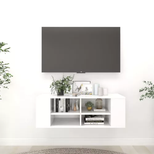 vidaXL fehér szerelt fa falra szerelhető TV-szekrény 102 x 35 x 35 cm