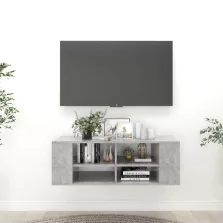   vidaXL betonszürke szerelt fa falra szerelhető TV-szekrény 102x35x35cm