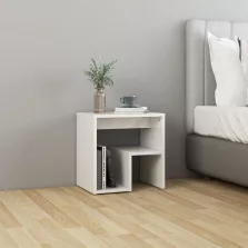   vidaXL magasfényű fehér szerelt fa éjjeliszekrény 40 x 30 x 40 cm