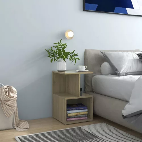vidaXL sonoma tölgy színű szerelt fa éjjeliszekrény 35 x 35 x 55 cm