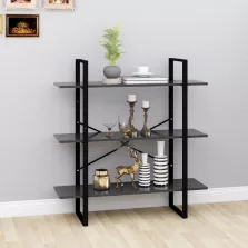 vidaXL szürke forgácslap könyvszekrény 100 x 30 x 105 cm