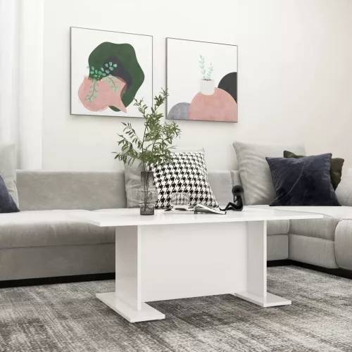 vidaXL fehér szerelt fa dohányzóasztal 103,5 x 60 x 40 cm
