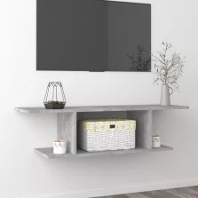   vidaXL betonszürke falra szerelhető TV-szekrény 103 x 30 x 26,5 cm