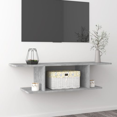 vidaXL betonszürke falra szerelhető TV-szekrény 103 x 30 x 26,5 cm