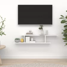   vidaXL fehér szerelt fa falra szerelhető TV-polc 125 x 18 x 23 cm