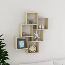   vidaXL sonoma tölgy színű szerelt fa négyszögű fali polc 78x15x93 cm
