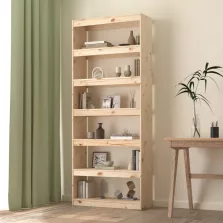   vidaXL tömör fenyőfa könyvszekrény/térelválasztó 80 x 30 x 199,5 cm