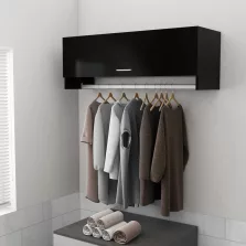vidaXL fekete szerelt fa ruhásszekrény 100 x 32,5 x 35 cm