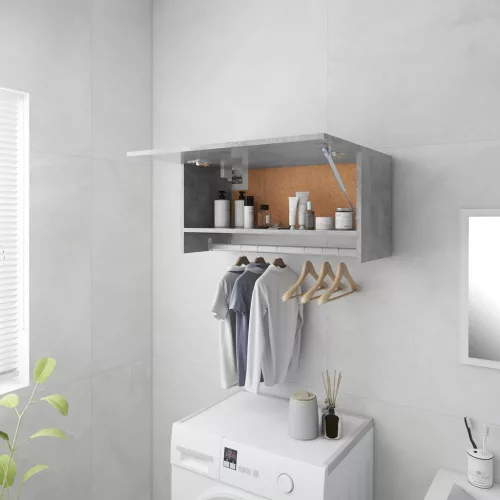 vidaXL betonszürke szerelt fa ruhásszekrény 70 x 32,5 x 35 cm