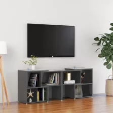   vidaXL magasfényű szürke szerelt fa TV-szekrény 104 x 30 x 52 cm
