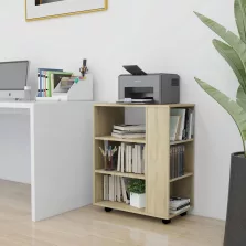   vidaXL sonoma tölgy szerelt fa kerekes szekrény 60 x 35 x 75 cm