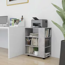   vidaXL betonszürke szerelt fa kerekes szekrény 60 x 35 x 75 cm