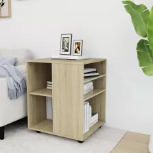   vidaXL sonoma tölgy színű szerelt fa kerekes szekrény 60 x 53 x 72 cm