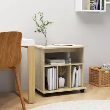   vidaXL sonoma tölgy színű szerelt fa kerekes szekrény 60x45x60 cm